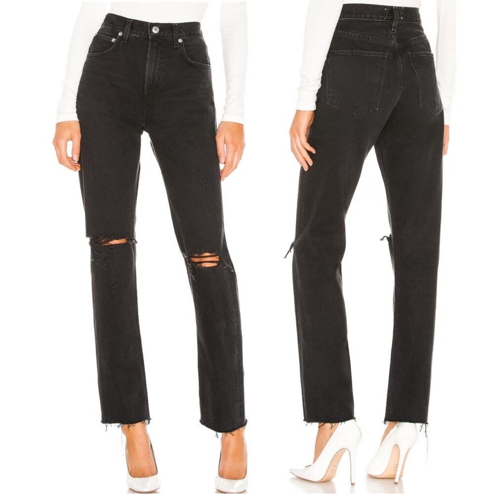 Agolde • cherie high rise straight leg distressed jeans sz 26